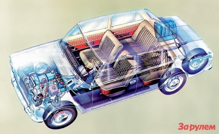 В начале 1970-х ВАЗ-2101 был вполне современным автомобилем: дисковые тормоза спереди, пружинная задняя подвеска, верхневальный двигатель  