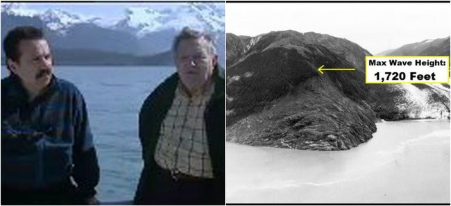 12.Говард Ульрих и его сын в 1958 году пережили самую высокую волну цунами