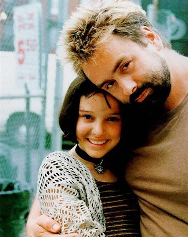 Натали Портман и Люк Бессон на съёмках фильма «Леон» (1994)