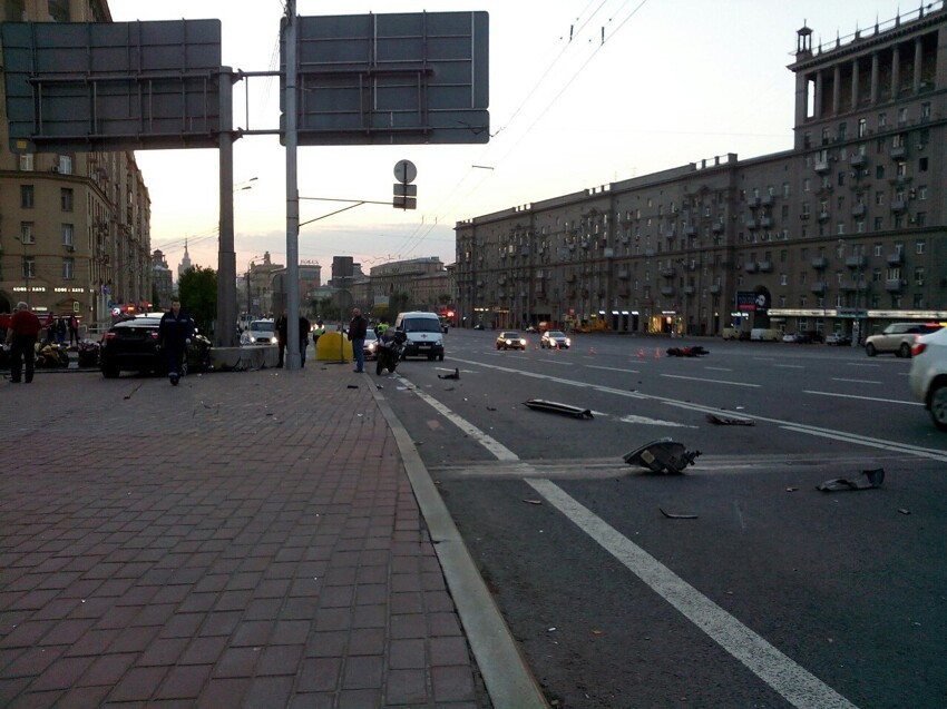 В аварии на Кутузовском проспекте погиб мотоциклист