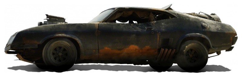 «Перехватчик» Макса Рокатански  Автомобиль создан на базе XB Ford Falcon Coupe 1974 года, который производился специально для австралийского рынка. Когда машина попала в руки головорезов из Цитадели, они покрыли кузов серебристой краской.