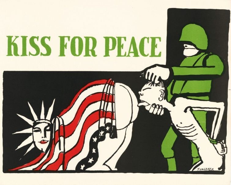 Французский плакат на тему войны во Вьетнаме, 1967 г.