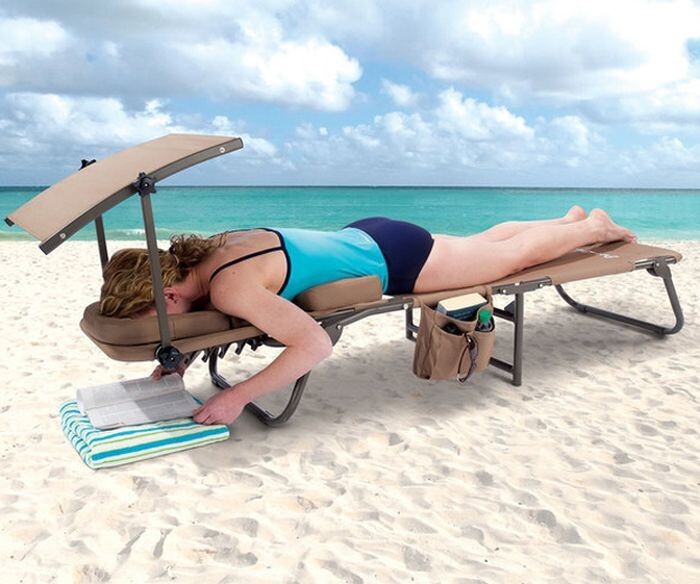 2. Лежак для пляжа, который решит все проблемы.