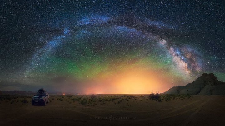 Галактическая панорама посреди пустыни Аризоны.