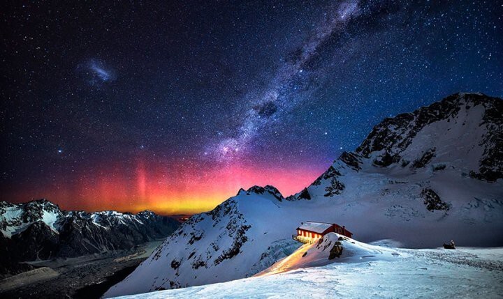 Галактический танец (Гора Кука, Новая Зеландия).