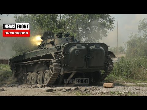 Бой за Марьинку: Танки и БМП работают по огневым позициям ВСУ под огне 