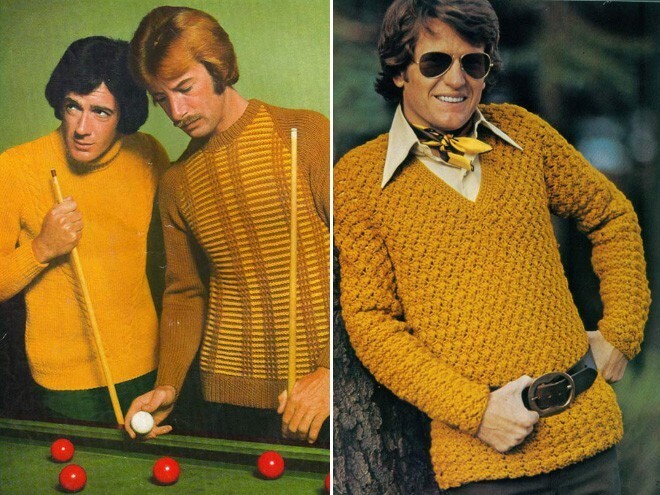 Мужская мода 70-х. Хипстеры нервно курят в сторонке