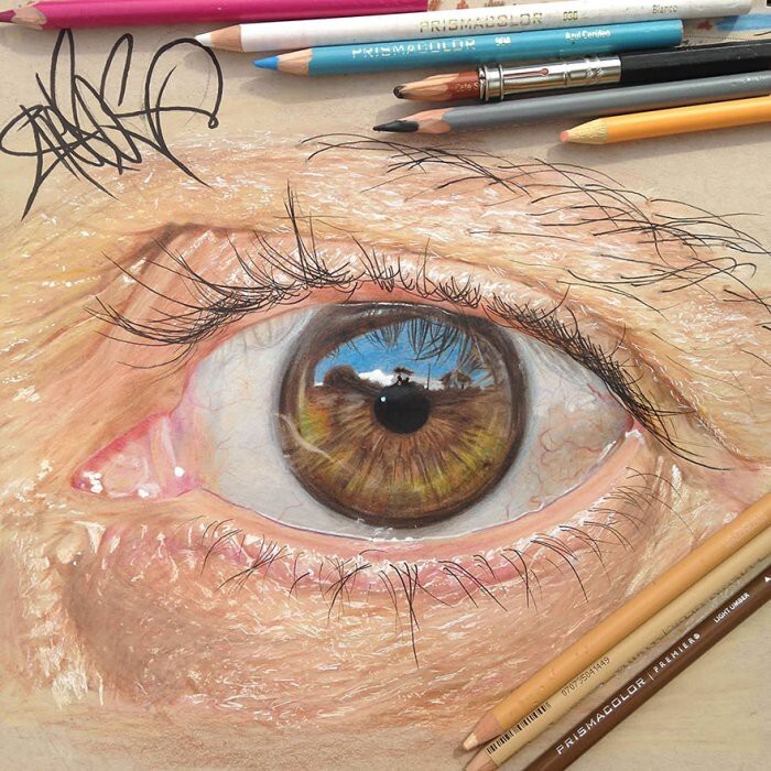 Гиперреалистические рисунки человеческих глаз