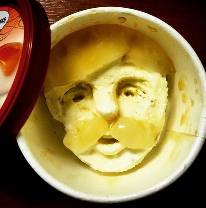 Японский художник создает лица из мороженого