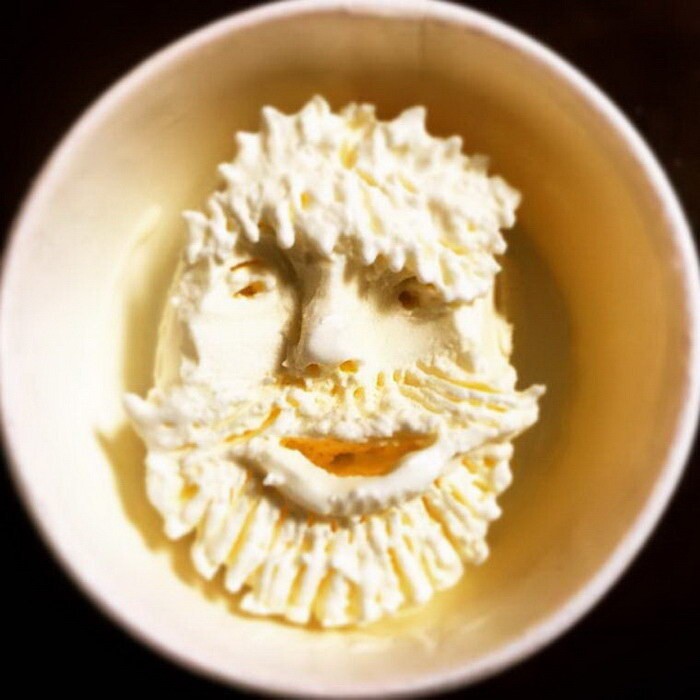 Японский художник создает лица из мороженого