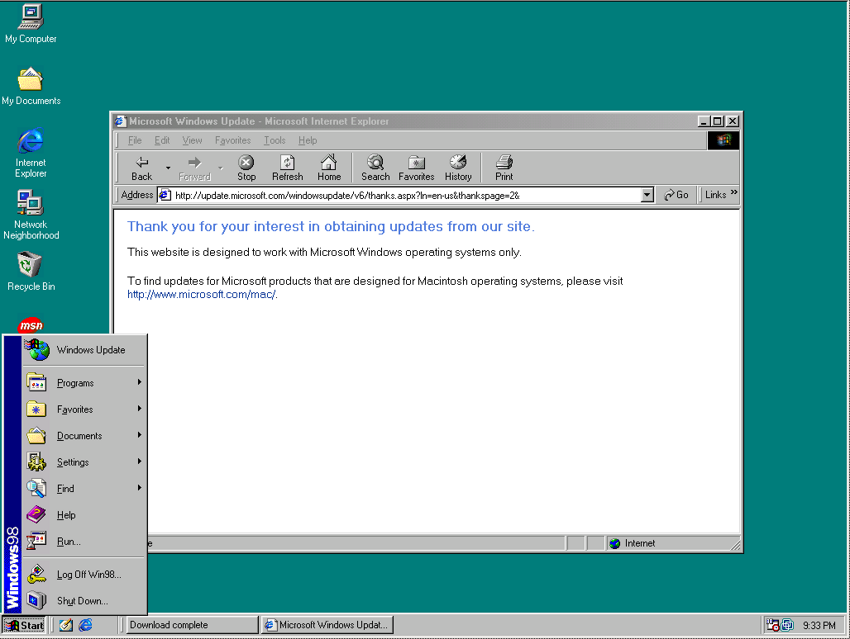 2. Компания Microsoft выпускает операционную систему Windows 98.