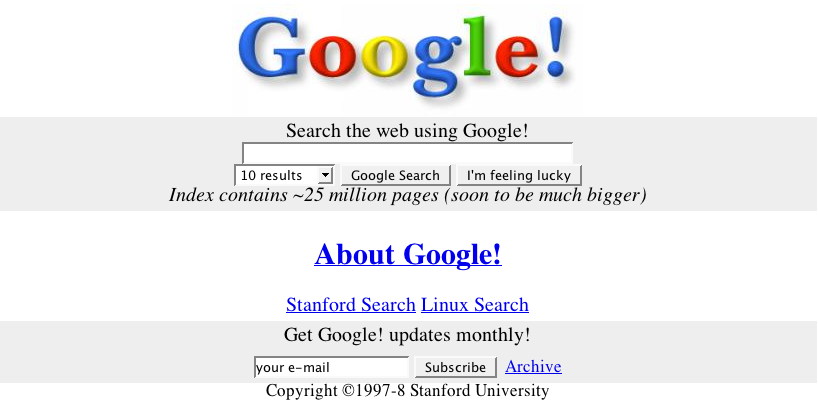 4. В США основана компания Google.