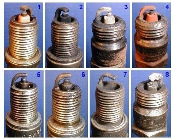 Диагностика работы двигателя по состоянию свечей