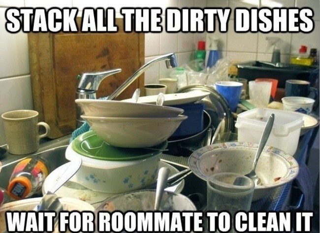 12. ...оставляют грязную посуду 