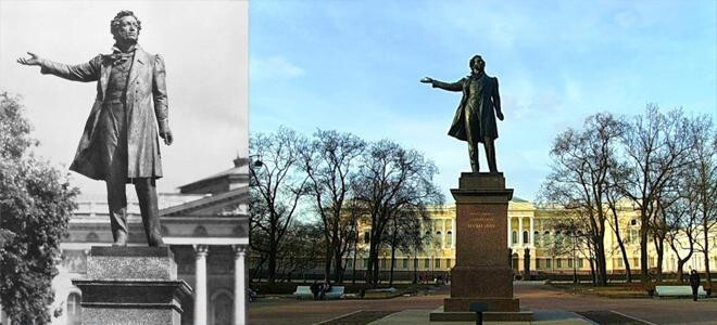  В 1957 году В Ленинграде на площади Искусств открыт памятник А.С. Пушкину 