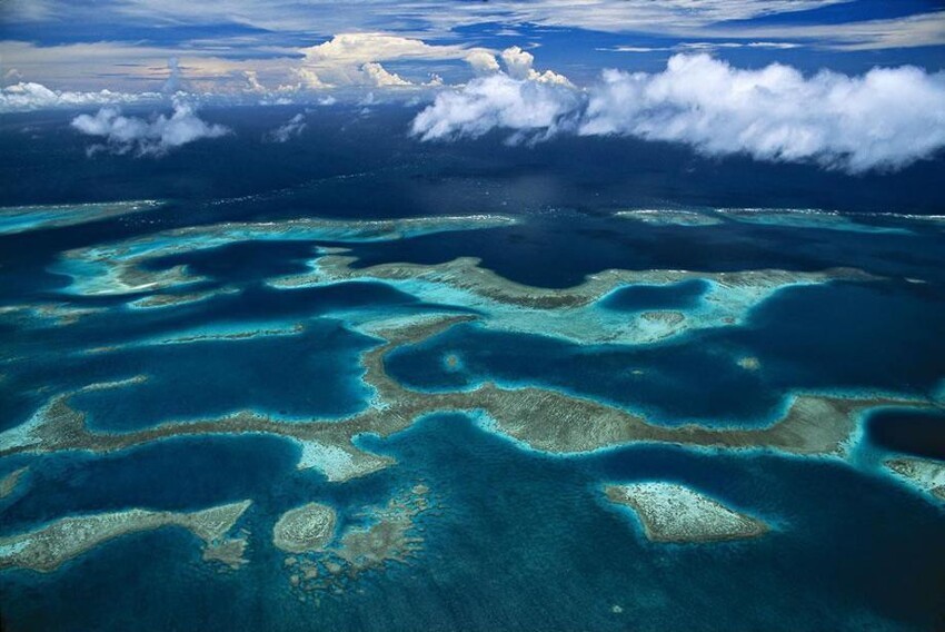 Коралловый риф в Neuika, Новая Каледония, Франция (22°23’ S, 167°06’ E)
