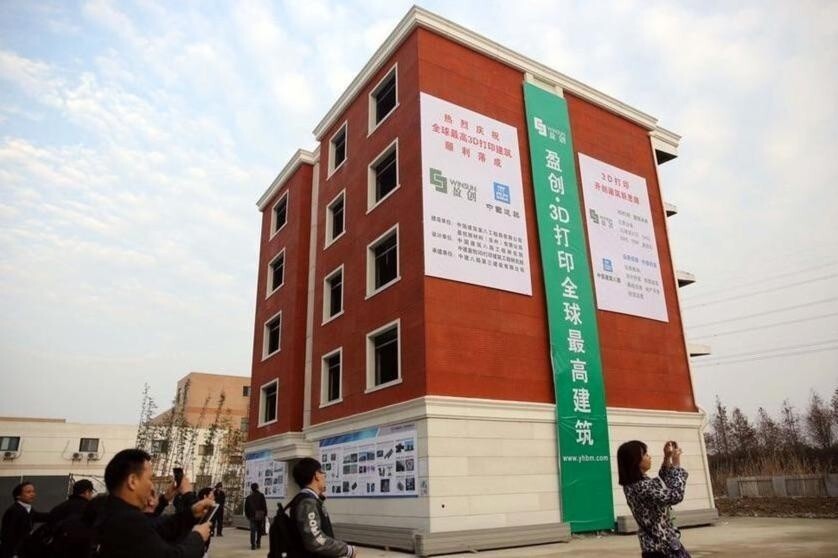 В Китае при помощи 3D-печати возвели «пятиэтажку» и огромную виллу 