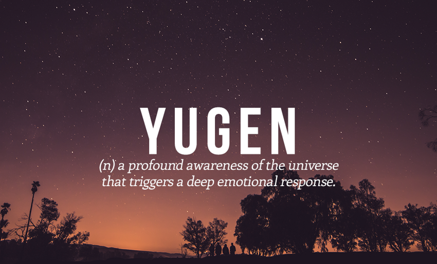 8. Yugen - (сущ.) глубокое понимание Вселенной, вызывающее сильный эмоциональный отклик