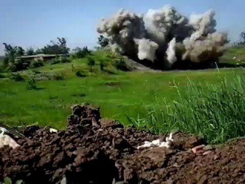 Обстрел позиций сил так называемой АТО у Донецкого аэропорта. 