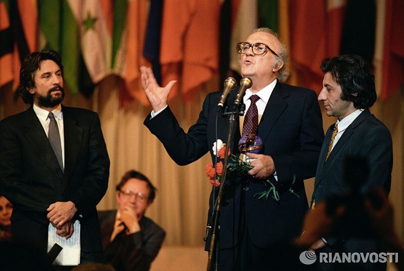 Москва. 1987 год. Роберт Де Ниро и Федерико Феллини