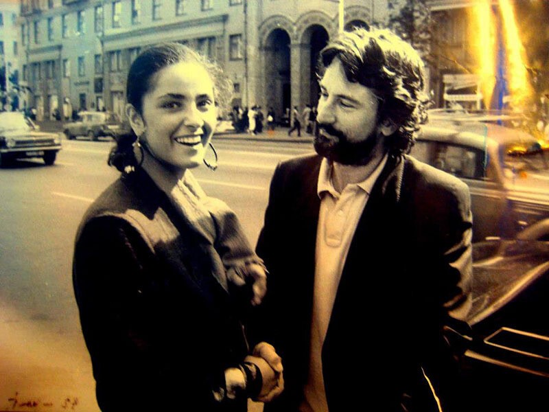 Грузинская актриса Ия Парулава и Роберт Де Ниро, Тбилиси, июль 1987 год