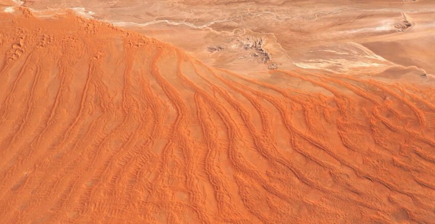Фантастический вид пустыни Гоби.  Песчаные барханы