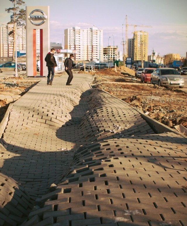 3D-тротуар в Екатеринбурге