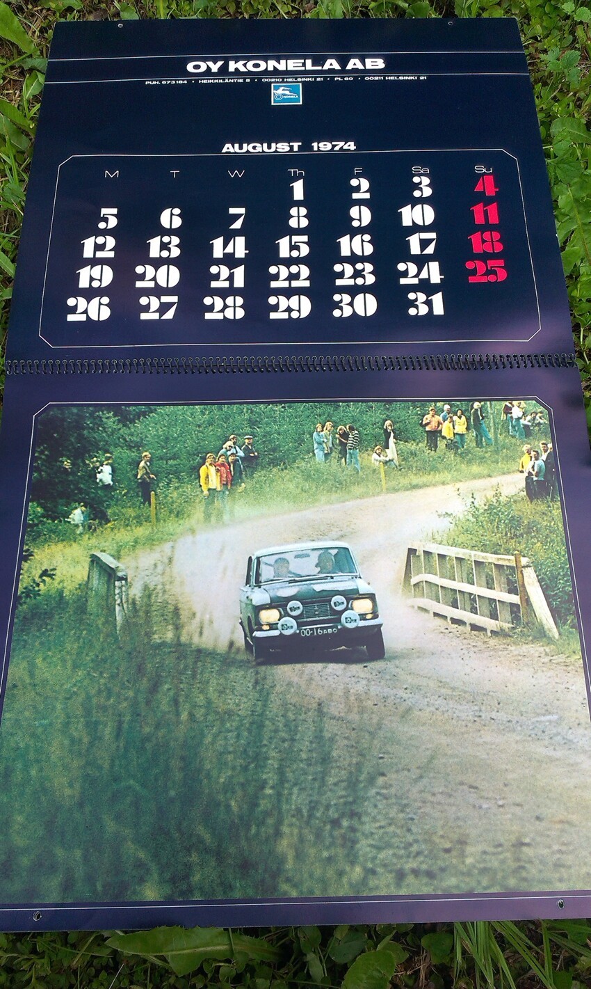 Автокалендарь 1974