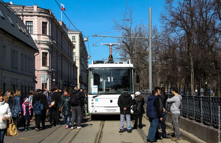 Первый в мире маршрут с электробусами