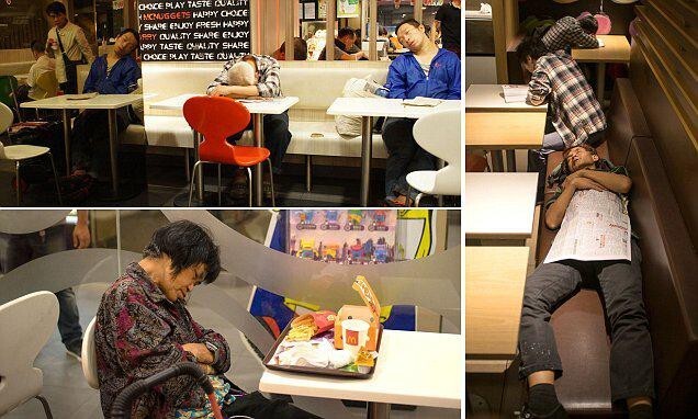 McDonald's в Гонконге превратились в ночлежки для бездомных