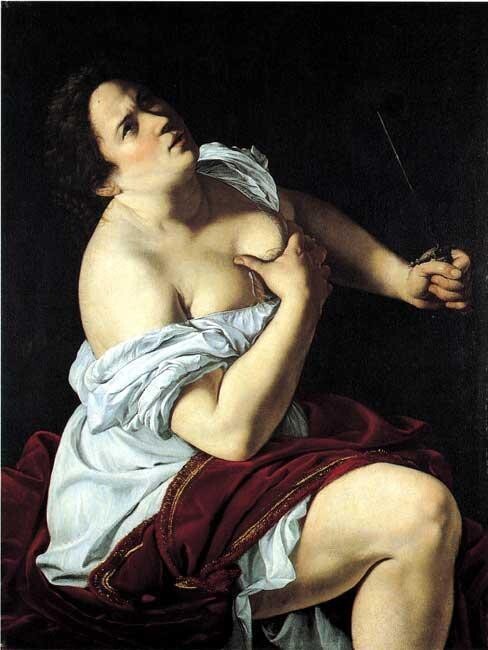 39. Артемизия Джентилески, "Лукреция", 1620 