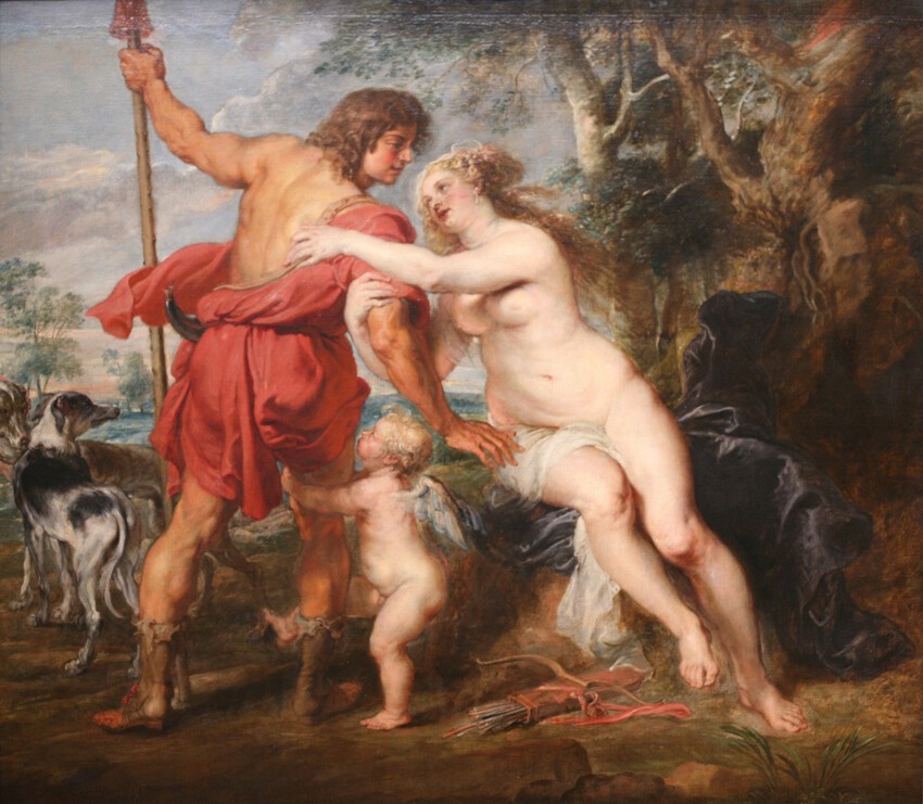 8. Питер Пауль Рубенс, "Венера и Адонис", первая половина 17 века