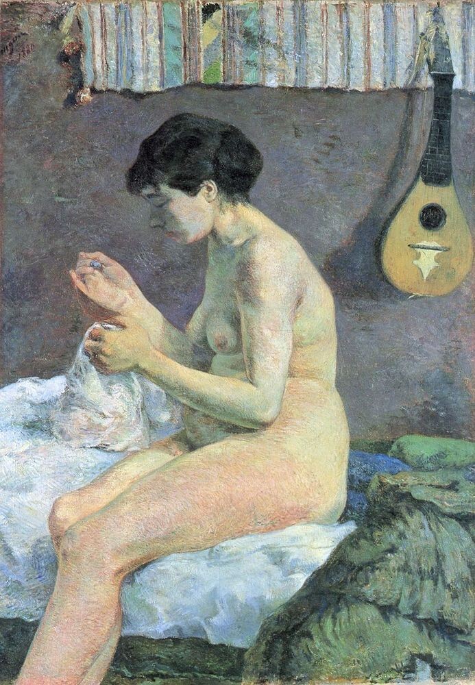 18. Поль Гоген, "Шьющая женщина", 1880