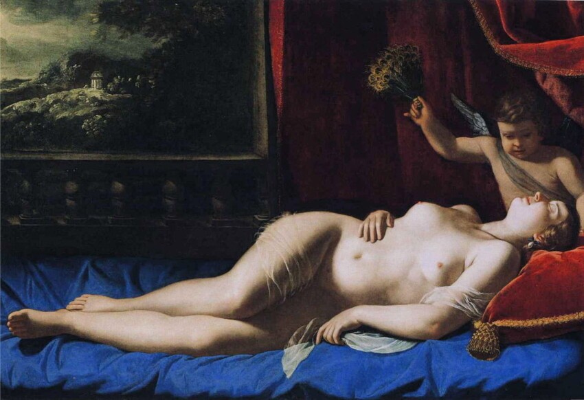 38. Артемизия Джентилески, "Спящая Венера", 1625-30