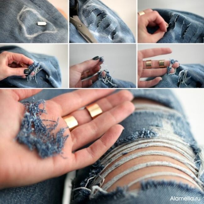 10. Сильно рваные джинсы