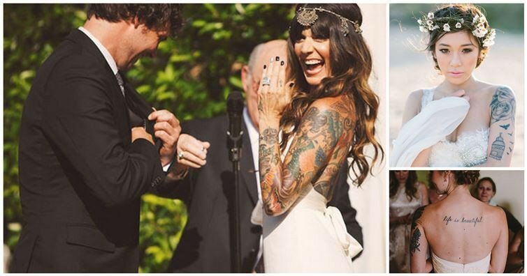 15 обворожительных татуированных невест 