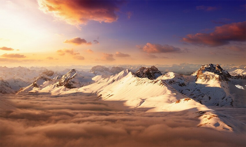 1000 футов над Швейцарскими Альпами. Фото: Доминик Камп