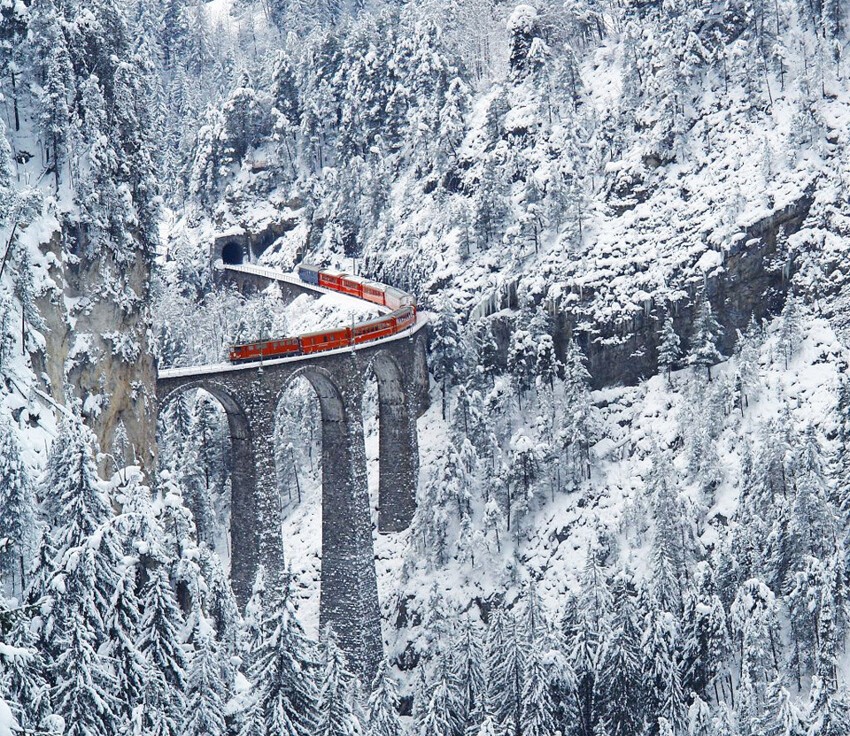Самая удивительная железная дорога в Швейцарии