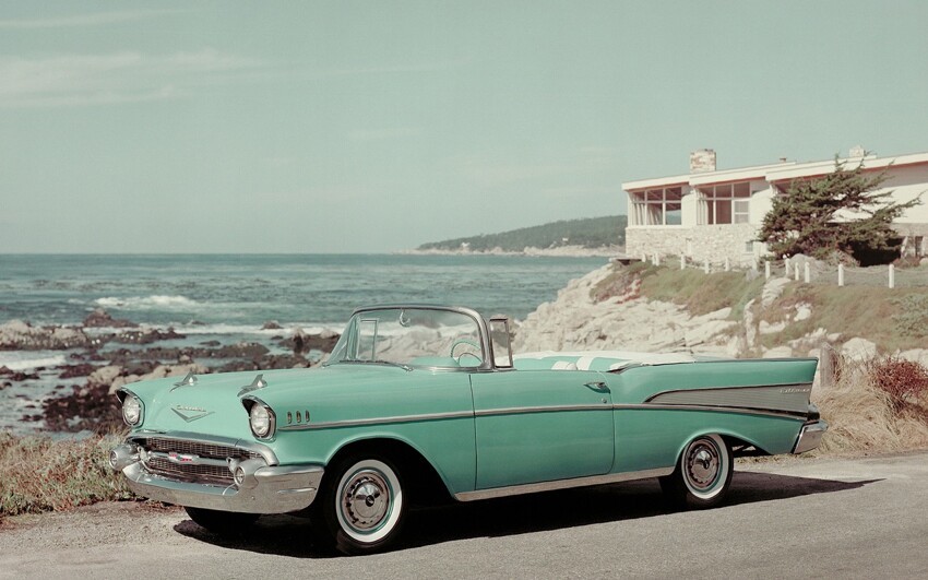 1957 год, Chevrolet Bel Air Convertible. Самый знаменитый «Бель Эйр» — это второе поколение, появившееся в 1955 модельном году.