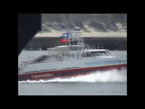 Учение кораблей в море МЧС  