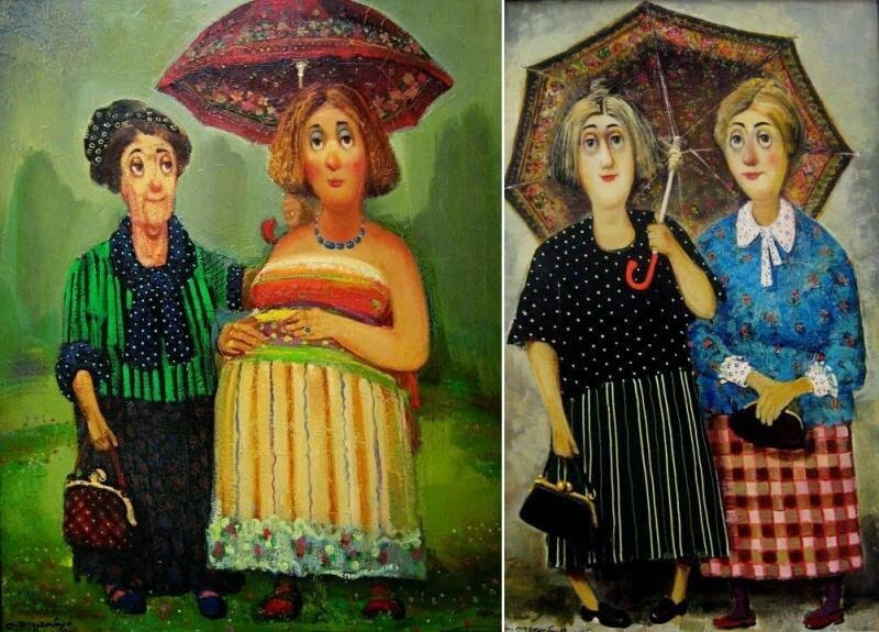 О грузинах с наивным оптимизмом - живопись Ладо Тевдорадзе