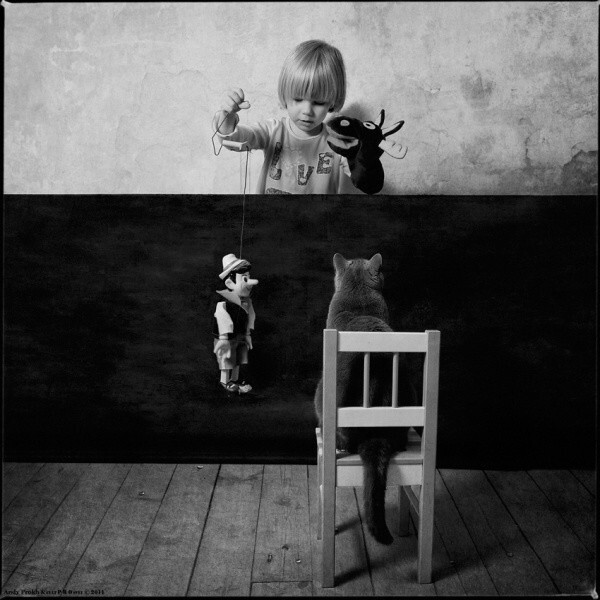 Девочка и кот. Фотопроект Андрея Прохорова