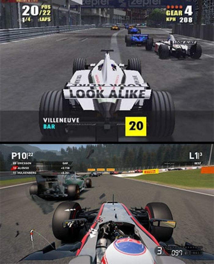  7. F1 2001 vs. F1 2014