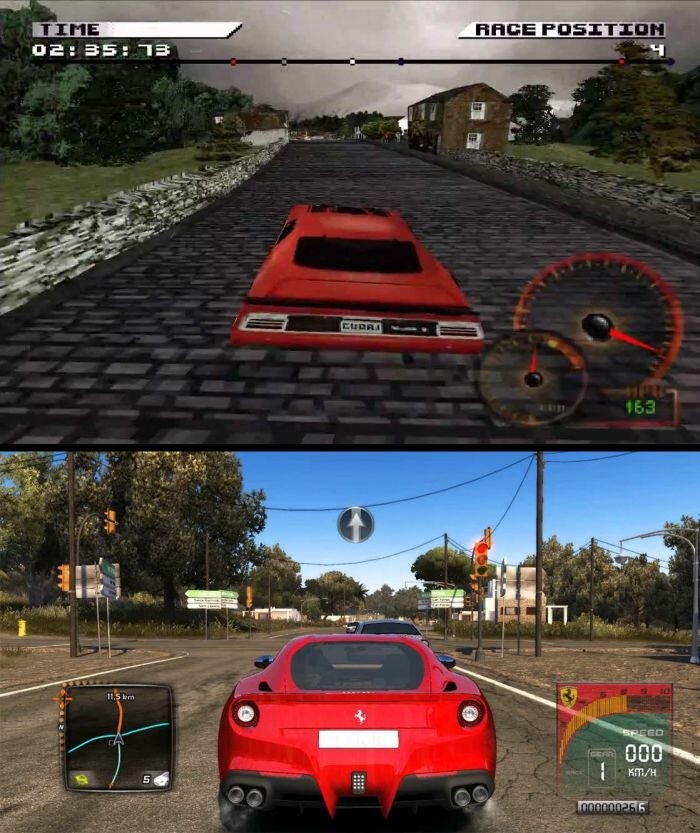  9. Test Drive 4 (1997) vs. Test Drive Unlimited 2 (2011)