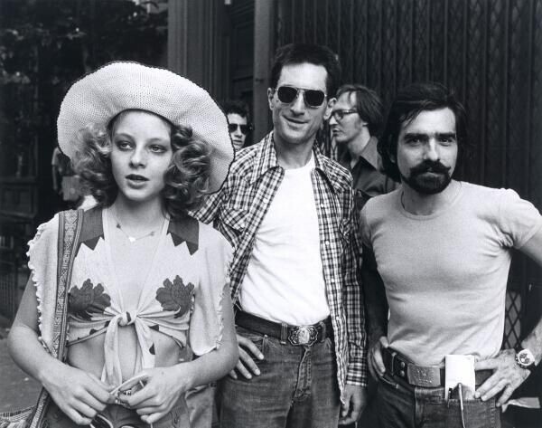 Джоди Фостер, Роберт де Ниро и Мартин Скорсезе, 1975 г