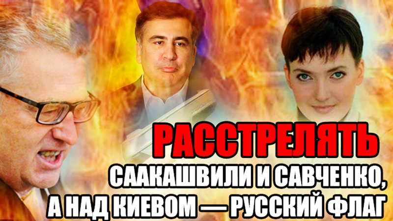 Жириновский: «Расстрелять Саакашвили и Савченко, а над Киевом — русски