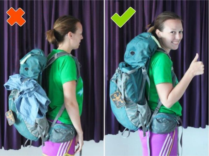 5. Как правильно носить рюкзак