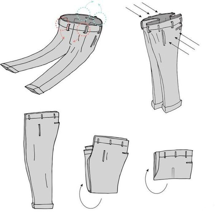6. Как правильно складывать брюки
