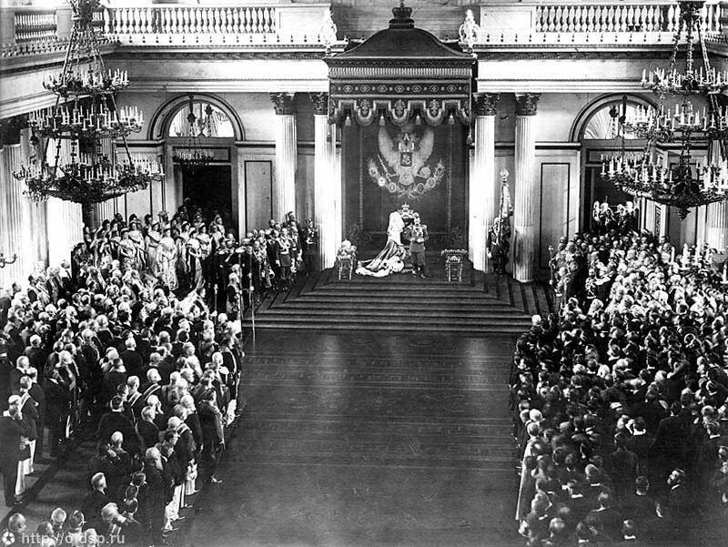 12. Выступление Николая II перед депутатами государственной думы, 1906 год