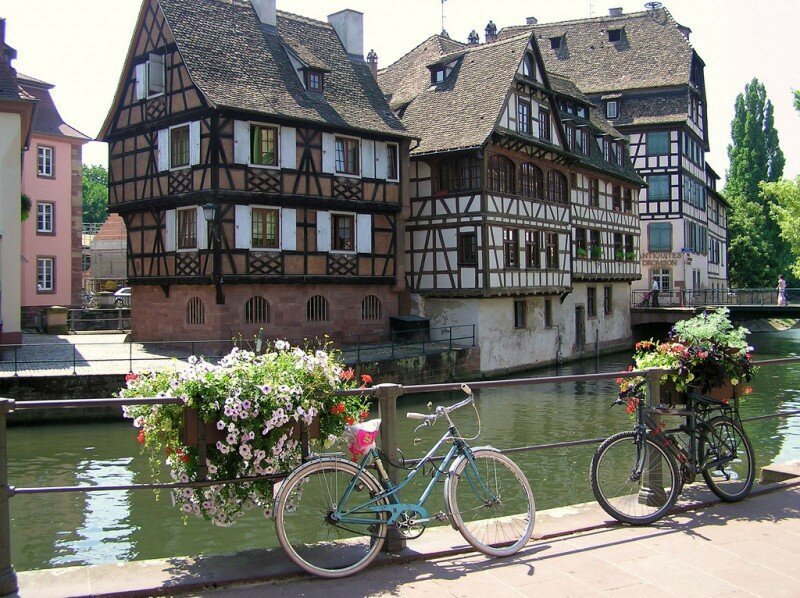 Страсбург. Франция.В Страсбург хорошо развито велосипедное движение